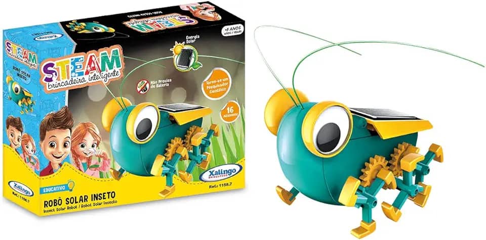 Steam Educativo Robô Solar Inseto Xalingo