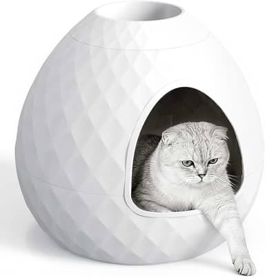 Caixa de areia oculta para gatos com vaso removível superior caixa de areia de planta caixa de areia oculta ventilada para controle de odores multifuncional para sala de estar interna branca (sem