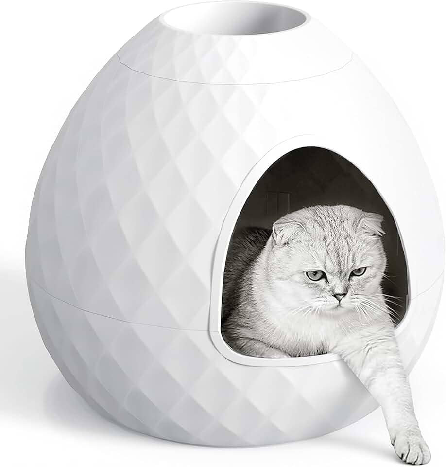 Caixa de areia oculta para gatos com vaso removível superior caixa de areia de planta caixa de areia oculta ventilada para controle de odores multifuncional para sala de estar interna branca (sem