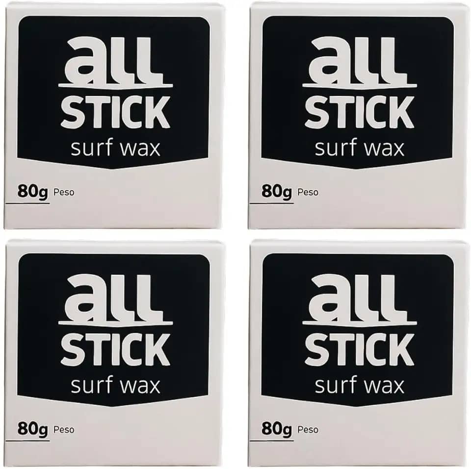 Parafina Surf All Stick 80g Parafina para prancha de surf, longboard, Skimboard, Funboard Kit com 4 und + raspador