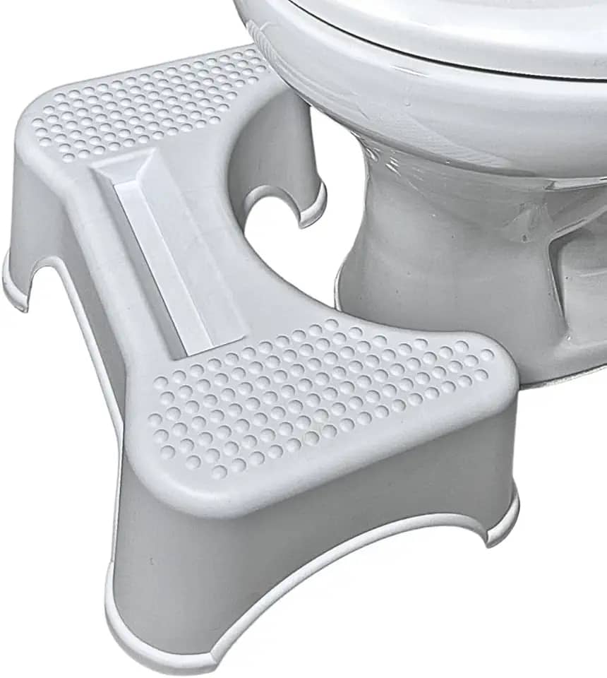 Banquinho Vaso Sanitário de Cócoras Com Suporte de Celular e Antiderrapante Ergonômico