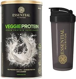 Veggie Whey Protein - Essential Nutrition - Neutro (Sem Sabor) + Coqueteleira (Proteína Isolada vegana/vegetariana)