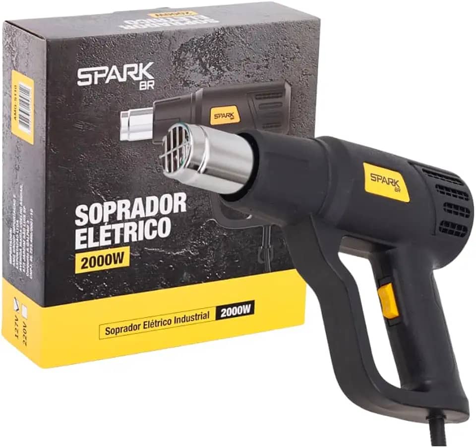 Soprador Térmico 2000W 600°C 2 Estágios Profissional SparkBr 110V ou 220V Uso Residencial e Industrial Controle de Temperatura 220V