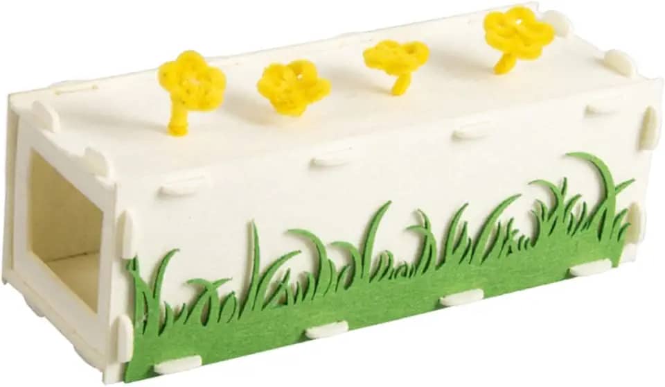 Fenteer Túnel para hamsters, abrigo para porquinhos-da-índia, design removível para ratos e gerbilos, abrigo versátil para roedores, material de feltro, 30x11.5x10cm