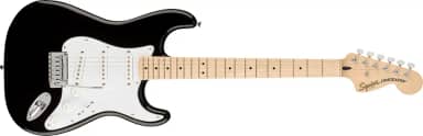 Guitarra elétrica Squier Affinity Series Stratocaster, com 2 anos de garantia, preta, escala de bordo