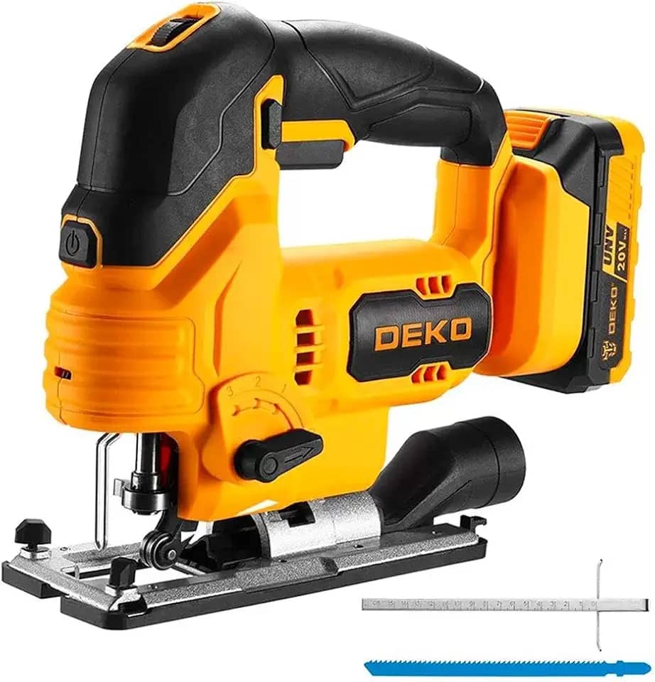 Serra Tico Tico 7/8 Polegadas 20V com Laser e Luz LED Bateria Lítio-íon Carregador e Acessórios - Deko