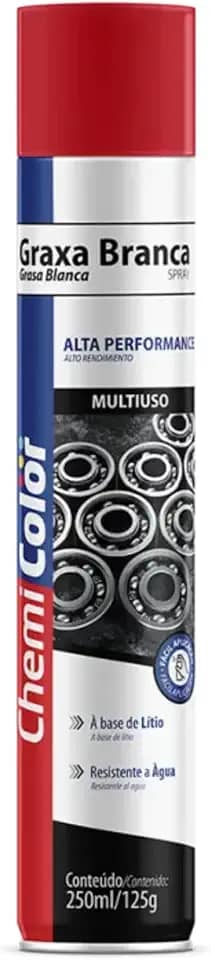Graxa Branca Spray Lítio Chemicolor 250ml