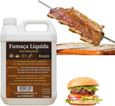 Fumaça Líquida para Churrasco, Tempero para Carne, Peixe, Salada e Vegano, 5 Litros