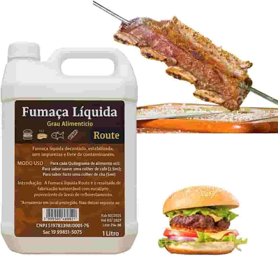 Fumaça Líquida para Churrasco, Tempero para Carne, Peixe, Salada e Vegano, 5 Litros