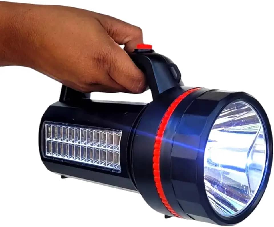 Lanterna Holofote Recarregável Profissional, 100W, 20cm, LED Alta Potência