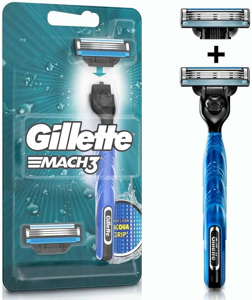 Gillette Aparelho De Barbear Mach3 Acqua-Grip + 2 Cargas