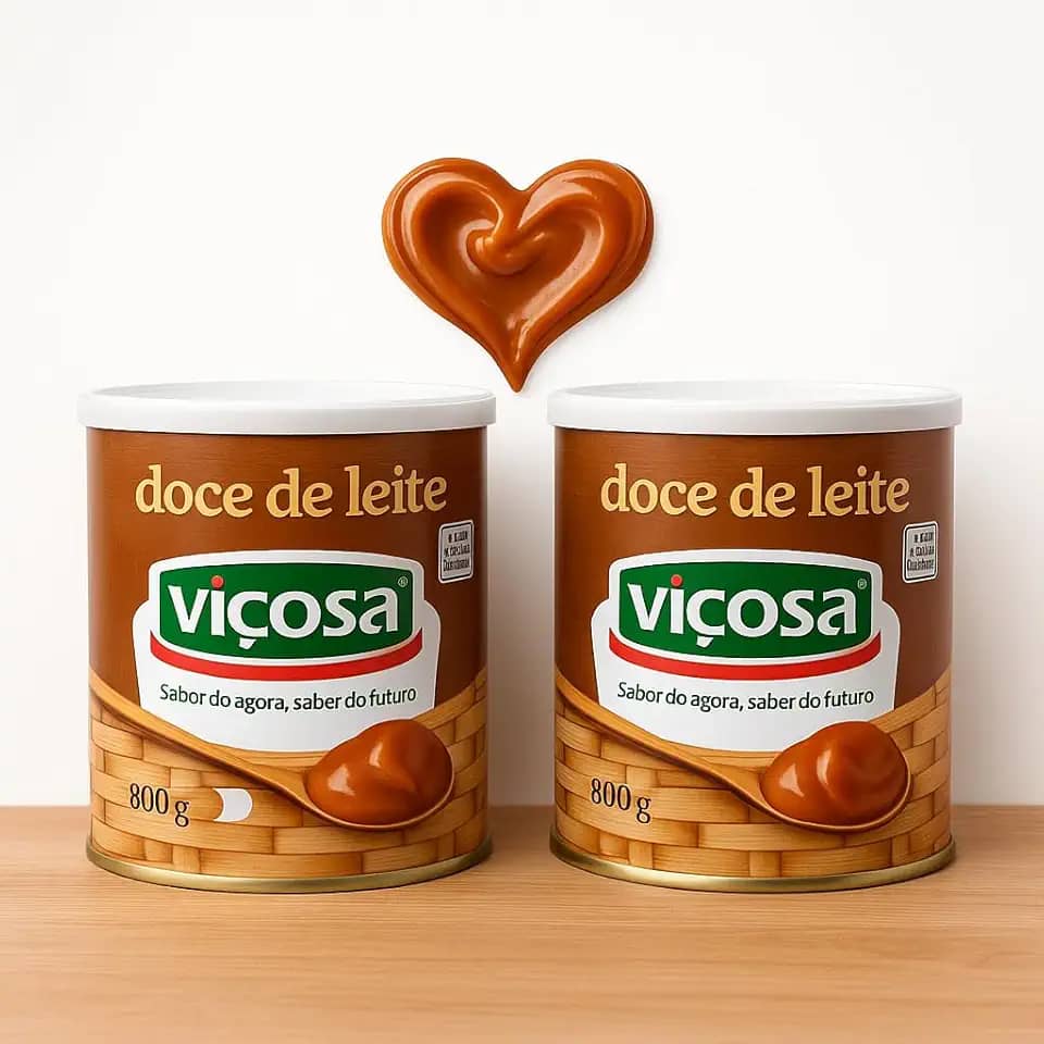 Kit 2 Doce Leite Viçosa Tradicional 800g Minas Gerais Cremoso Premiado O Melhor Do Brasil Artesanal Sobremesa (Kit2LatasGrandes)