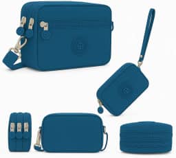 Bolsa Carteira Feminina com Al?a, Pequena, Multi-compartimentos