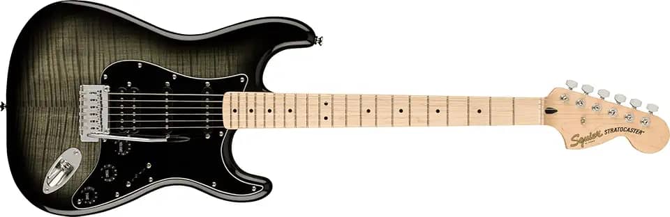 Guitarra elétrica Squier Affinity Series Stratocaster FMT, Black Burst, Maple Fingerboard