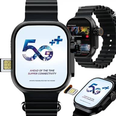 Smartwatch Relógio Inteligente 5G Ultra 3 AI, 16GB, com Pulseiras de 49mm, Tela AMOLED, CHIP, Câmera, NFC, ChatGPT, GPS, Masculino, Multifuncional, Resistente à Água, Moderno (Preto)