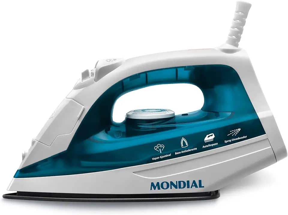 MONDIAL Ferro a Vapor, Azul/Branco, 1200W, 110V - F-32