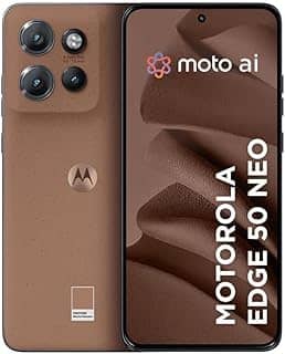 Smartphone Motorola Edge 50 Neo 5G - 256GB 16GB (8GB RAM+8GB Ram Boost) 50MP Sony Camera Moto AI Ultrarresistencia militar Mocha Mousse - Vegan Leather