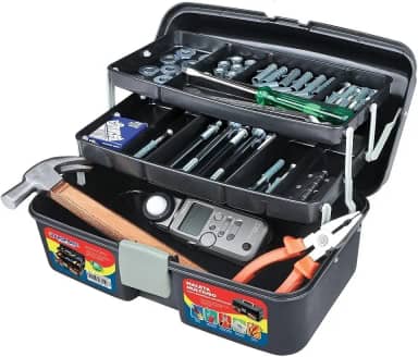 Maleta De Pesca 2 Bandejas Articuladas Preta Arqplast