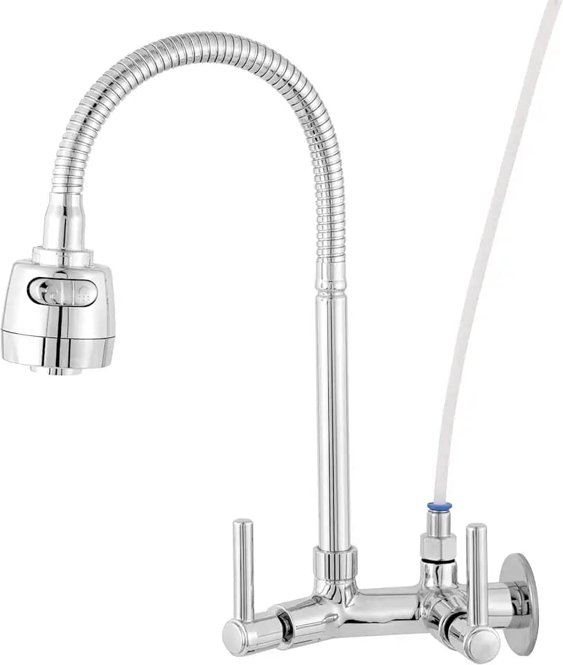 Link Metais,Torneira De Metal Flexivel Com Adapatador e Mangueira Para Filtro Purificador De Agua