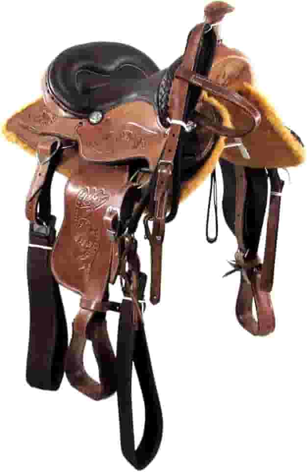 Sela de Cavalo Americana Quarto de Milha Tradicional Natural 16 Polegadas