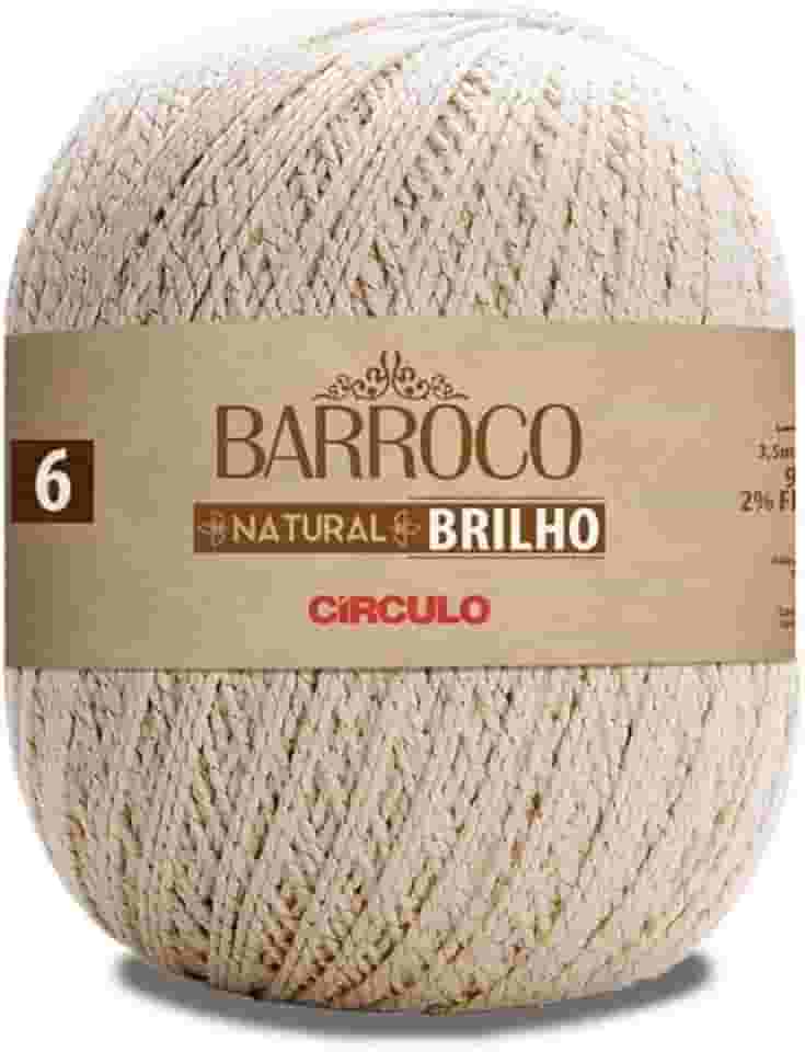 Barbante Barroco Natural Brilho nº6 - Ouro 700g (1150m)