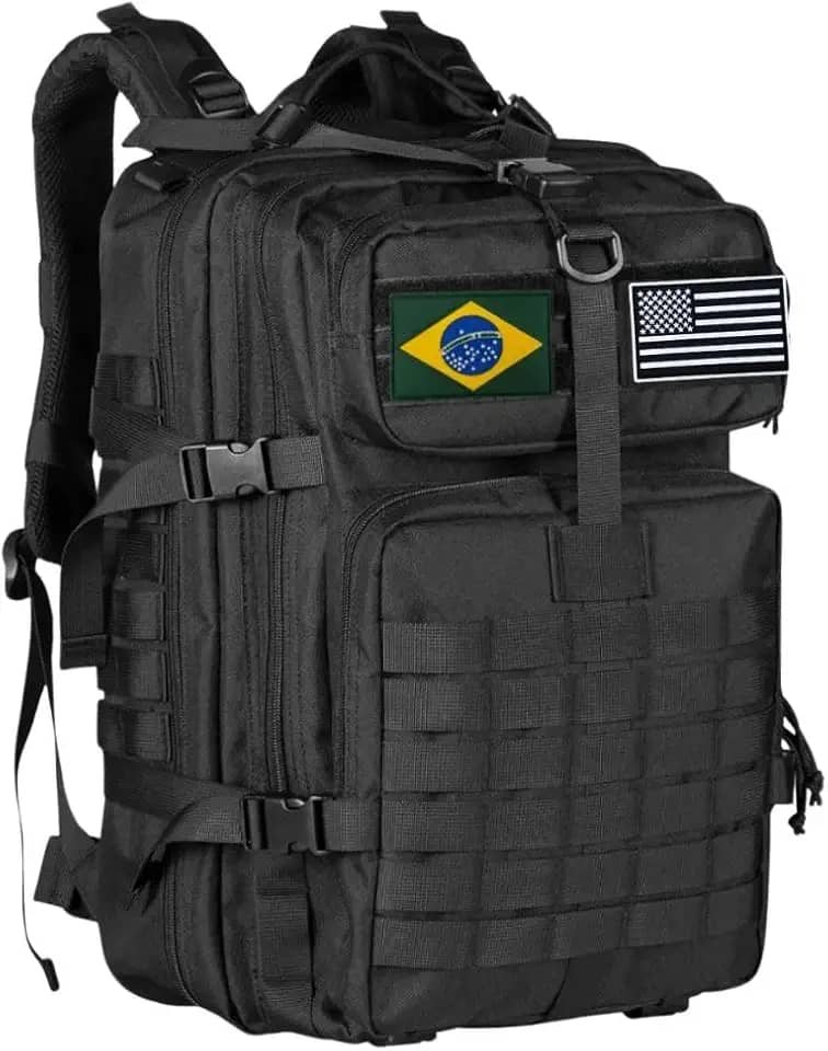 Mochila Tática Militar 50 Litros Impermeável – Grande, Resistente, Para Camping, Trilha e Viagem