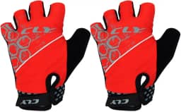 Luva Ciclismo Cly Meio Dedo Aerada Vermelho