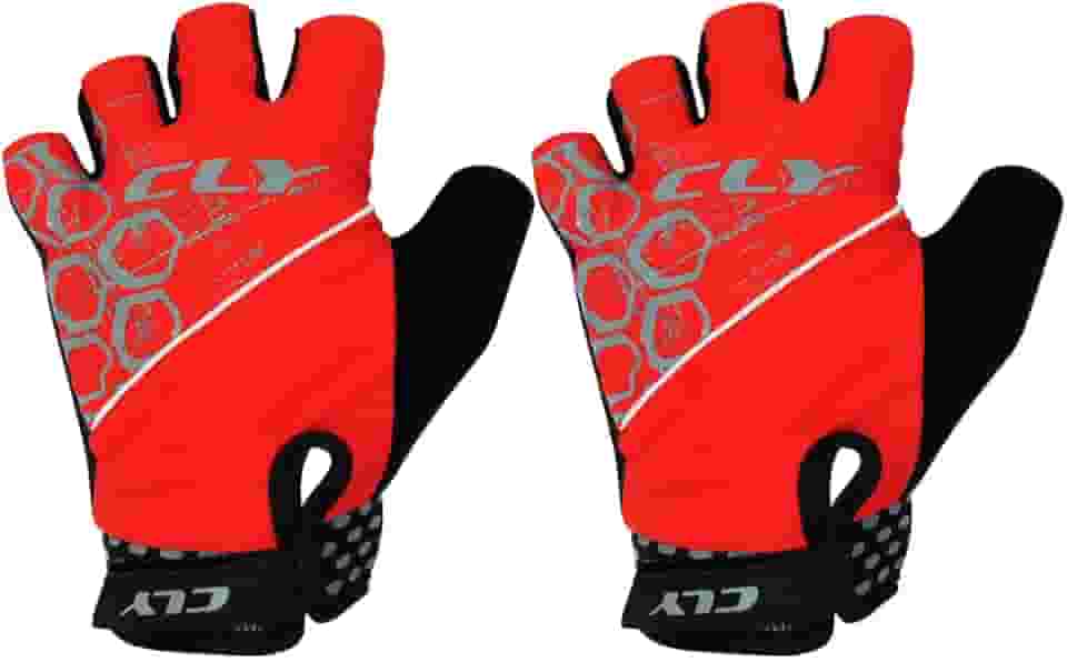 Luva Ciclismo Cly Meio Dedo Aerada Vermelho