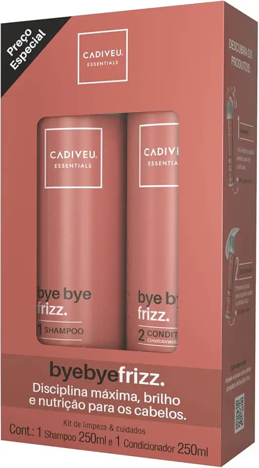 Kit Shampoo e Condicionador Bye Bye Frizz, Cadiveu Essentials