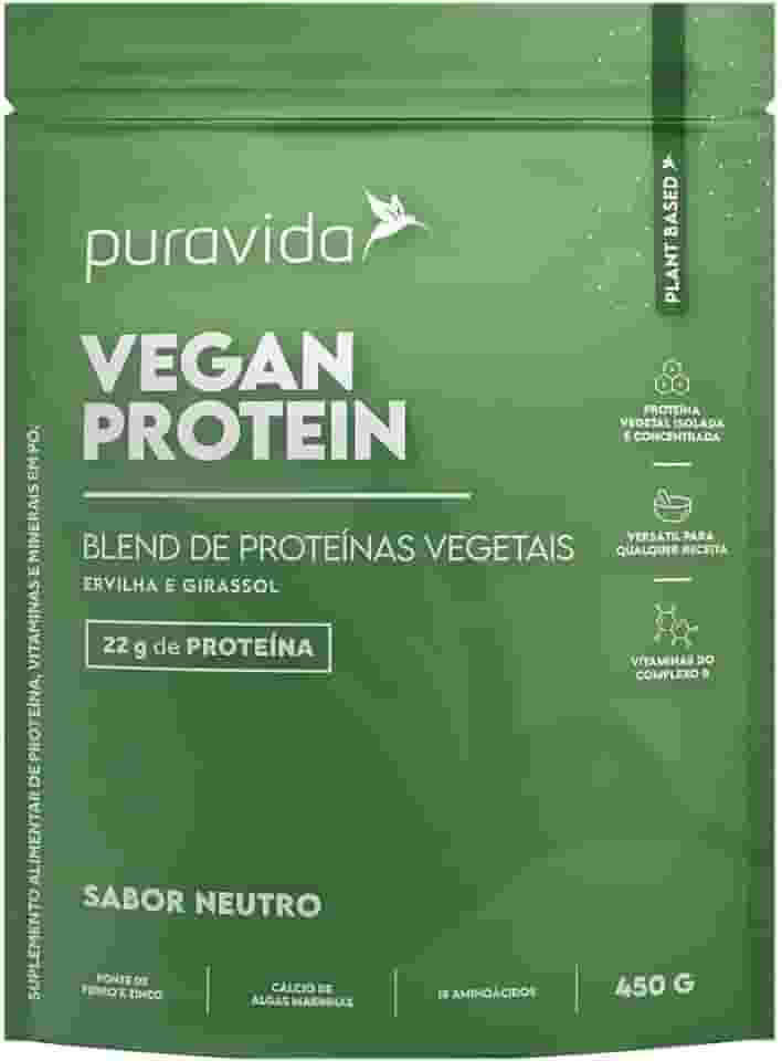 Puravida Suplemento Vegan Protein Sabor Neutro 450g