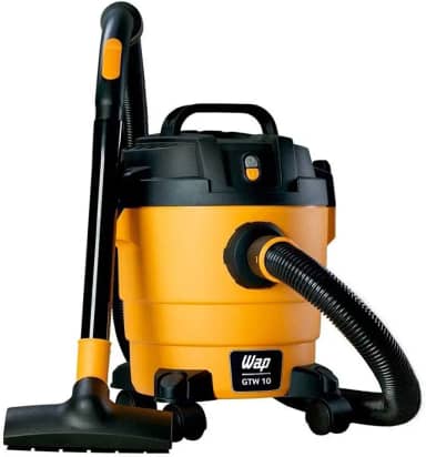 WAP Aspirador de Pó e Água GTW 10, Compacto, 10 Litros, com Mangueira de 1,5 Metros, Filtro Lavável, 140mbar 1400W 127V