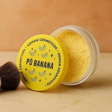 Pó Facial Banana, 10g, Acabamento Matte, Selador de Maquiagem
