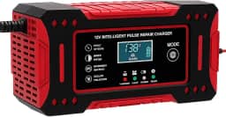 Carregador inteligente 12V com display. Ideal para carro, moto e caminhão. Bivolt, com proteção contra superaquecimento, sobrecarga e curto-circuito – Qualidade Premium LNSTORE