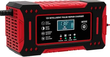 Carregador inteligente 12V com display. Ideal para carro, moto e caminhão. Bivolt, com proteção contra superaquecimento, sobrecarga e curto-circuito – Qualidade Premium LNSTORE