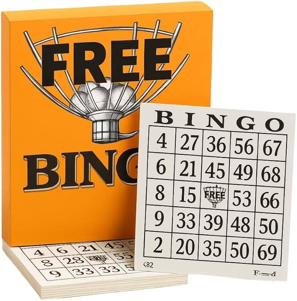 Mega Bloco Bingo PREMIUM - 1 Bloco com 100 Folhas - Série Exclusiva com 1500 Combinações - Laranja