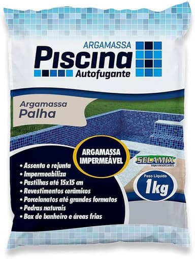 Argamassa Piscina Aut. Impermeável Cor Palha 1Kg
