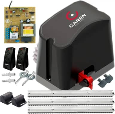 Kit Motor de Portão Deslizante Completo 2 Controles 3m Cremalheira (110, Volts)
