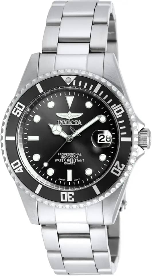 Relógio masculino 8932OB Pro Diver mostrador analógico quartzo prata, Aço inoxidável, 8932OB