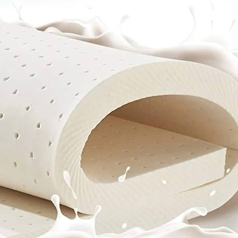 Topper De Colchão De Látex 100% Natural Verde Puro - Firme - 2/3/4 De Polegada - Tamanho Duplo, Alívio De Pressão Para Dores Nas Costas,2,5cm,150X200cm,YUYANAIAI