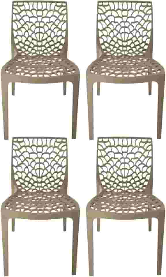 Kit com 4 cadeira Gruvyer Nude, Sala de Jantar, Cozinha, Bares e Restaurante