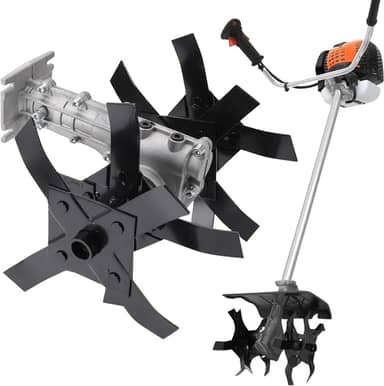 Capinadeira Enxada Rotativa para Roçadeira a Gasolina 26mm com 9 Estrias Lâminas Arado Cultivador, Uso Agrícola Profissional e Doméstico