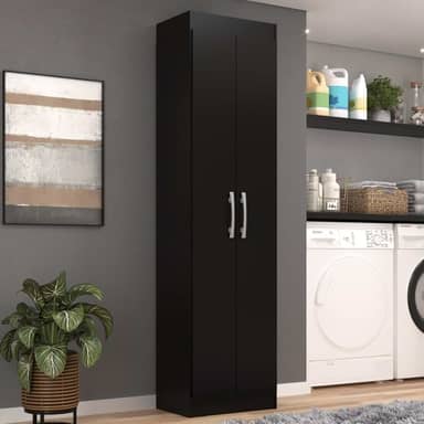 Armário Multiuso para Área de Serviço 2 Portas San Marino Preto