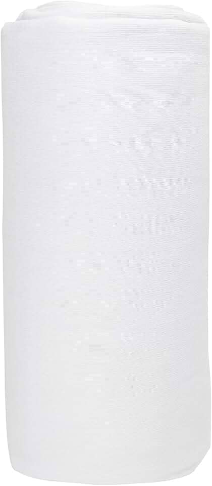 Lençol de Berço com Elástico Azul Bebê – Tecido Soft 100% Algodão – Para Colchão Padrão Americano até 70x130x12cm – Conforto e Praticidade (Branco)