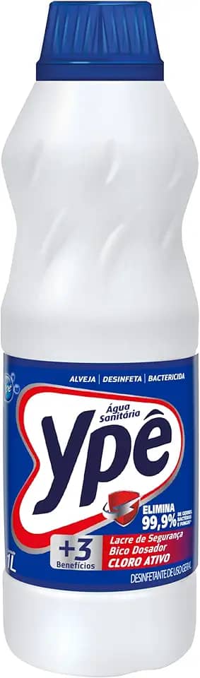 Ypê - Água Sanitária Ypê 1 Litro, Branco, Frasco