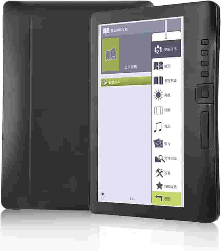 Leitor eletrônico portátil de 17.8 cm, leitor de e-book digital de tela colorida, leitor eletrônico de 2100 mAh com função de pular página e marcador, suporta cartão de memória (memória 8G)