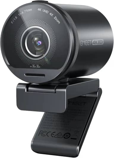 Webcam EMEET SmartCam S800 4K para streaming ao vivo e reuniões online, sensor Sony de 1/2', suporta HDR, autofoco duplo PDAF e ToF, 1080p a 60 FPS, 2 microfones com cancelamento de ruído, FOV 40°-73°