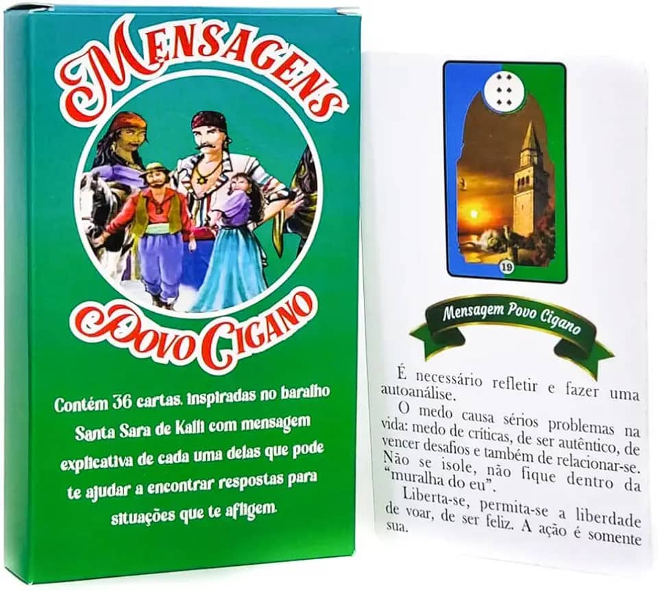 Baralho Mensagens do Povo Cigano - 36 cartas com mensagens