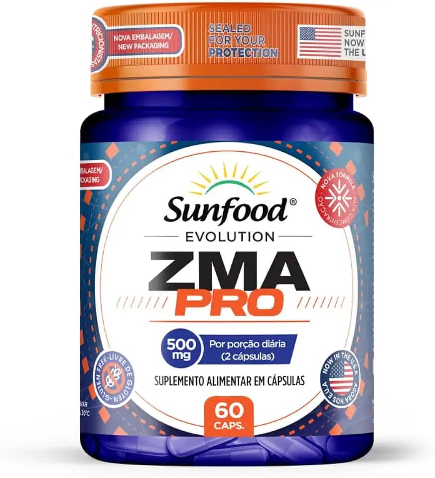 ZMA PRO 500MG 60 CAPSULAS SUNFOOD EVOLUTION