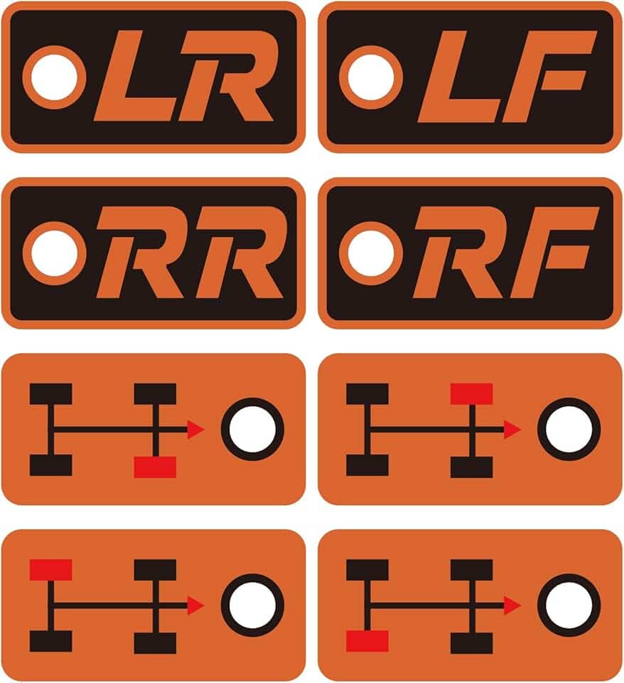 Etiquetas indicadoras de posição de pneu/roda, lembrete de troca de pneu sazonal, conjunto de 8 marcadores de troca de pneu de neve de haste de válvula duráveis e reutilizáveis