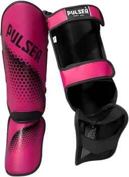 Caneleira Muay Thai Kickboxing 20mm PU Articulada Protetor de Canela - Pulser Fight